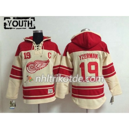 Detroit Red Wings Steve Yzerman 19 Cream Sawyer Hooded Sweatshirt - Kinder